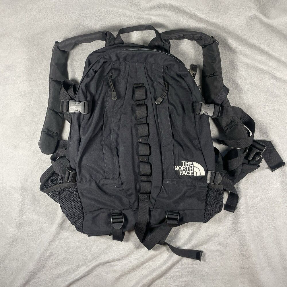 Vintage The North Face Backpack Black Travel Outdoors Hiking Day Pack